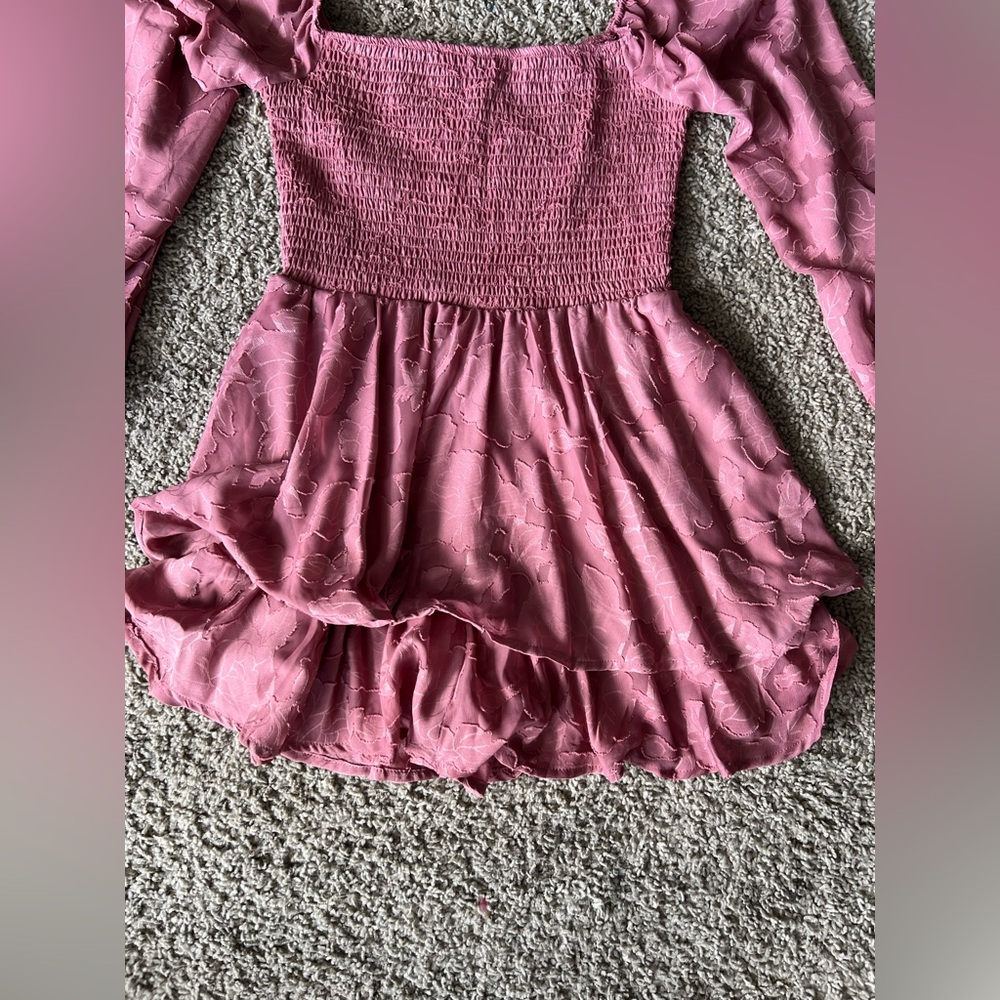Harper & Ivy Faded Rose Floral Burnout Dress Romper Size S - Picture 3 of 12
